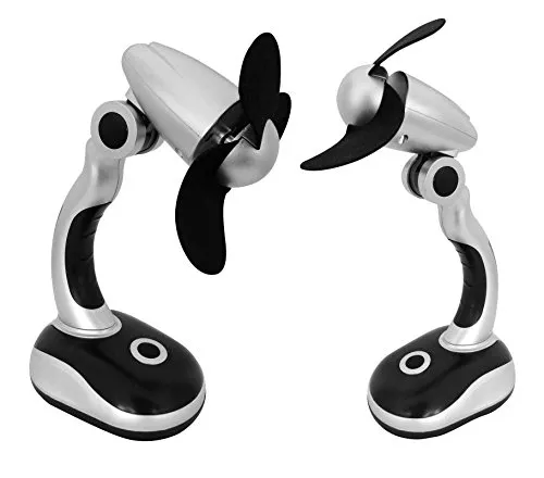 2x Mini Tischventilator Handventilator Standventilator Büroventilator