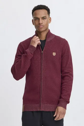 Indicode Strickjacke IDAndy Cardigan mit Stehkragen in Rot - Strickjacke für Damen in Wine (227) mit gemütlichem Stehkragen und hochwertigem Grobstrick, ideal für einen lässigen Look in der Übergangszeit.