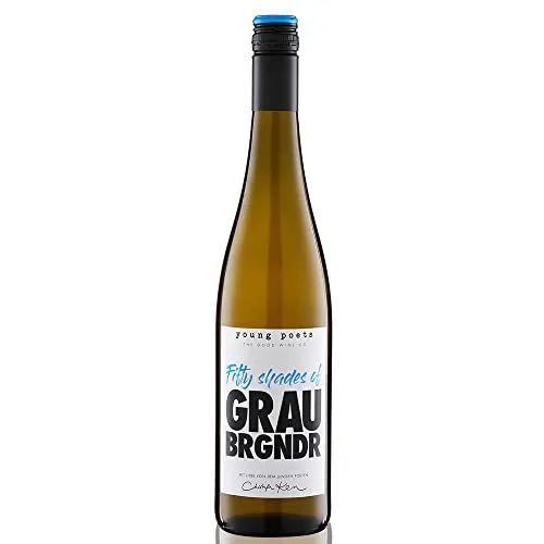 Young poets Wein fifty shades of Grauburgunder Weißwein | trocken | Deutscher Qualitätswein aus Württemberg | 0.75 l | Wein | Geschenkidee