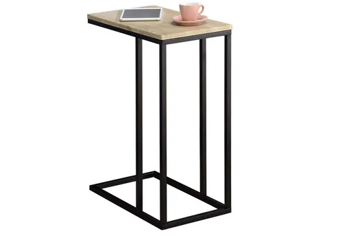 IDIMEX Beistelltisch DEBORA - Stylischer Beistelltisch aus Metall und MDF, ideal für Wohnzimmer, mit eleganter schwarz/Sonoma Eiche Optik und kompakten Maßen für platzsparende Nutzung.