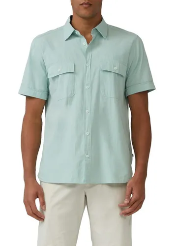s.Oliver Kurzarmhemd blau M - Herren-Freizeithemden aus 100% Baumwolle, pflegeleicht und ideal für lässige Freizeitlooks.