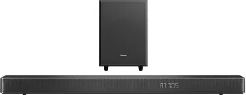 Hisense AX3120G 3.1.2 Soundbar - Soundbar mit 360W Leistung, Dolby Atmos und kabellosem Subwoofer für ein beeindruckendes Klangerlebnis. Maximale Konnektivität durch HDMI eARC, Optical, AUX und USB.