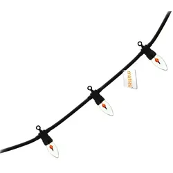 E14 Lichterkette Strom Flammeneffekt - Weihnachtsbeleuchtung mit 10 Flammen-Lampen, ideal für Innen & Außen, schafft eine gemütliche Atmosphäre mit 360cm Länge und 150cm Zuleitung.