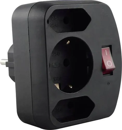 REV 00135171 Steckdosen-Verteiler Schwarz