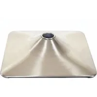 Fußplatte für Barstuhl und Loungesessel, gebürstetes Metall Ø 37,5 cm