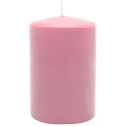 Stumpenkerze aus Paraffin, Antikrosa, WENZEL, 80/60 mm, Brenndauer ca. 22h, selbstverlöschend