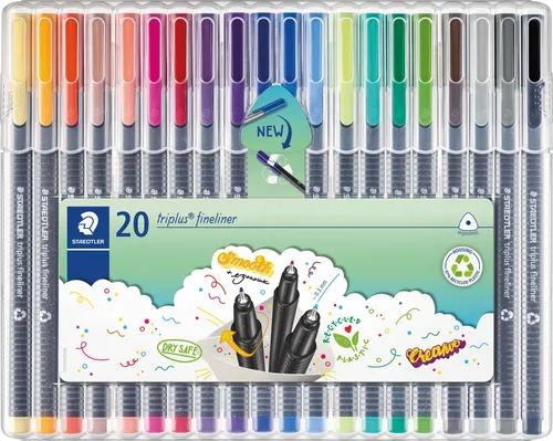 STAEDTLER 334SB2 - Fineliner, 0,3 mm, Triplus, 20 Farben