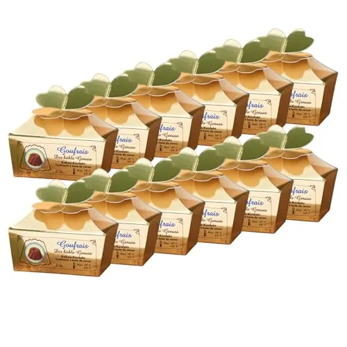 Goufrais – Mitgebsel 12×5 Stück 450 g | 12 elegante Goldverpackungen mit je 5 feinen Kakao-Gugelhupfen à 7,5 g | Zart schmelzendes Schokoladenkonfekt | Das perfekte Geschenk für jeden Anlass