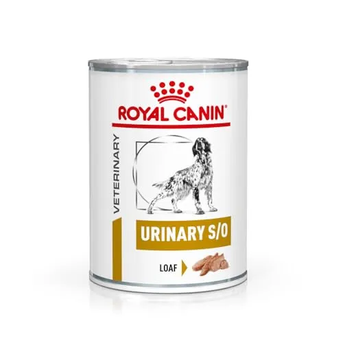 Royal Canin Veterinary Urinary S/O Hunde-Nassfutter (Paté) 1 Palette (12 x 410 g) - Hundefutter für die Unterstützung der Harnwegsgesundheit, speziell formuliert zur Reduzierung von Harnsteinen und optimaler Nährstoffversorgung.