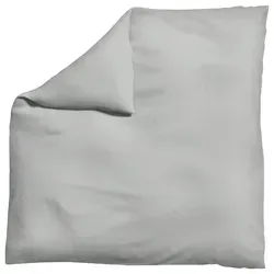 Schlafgut Bettdeckenbezug Woven Satin 200x200 cm, Hellgrau - Bettwäsche aus Woven Satin, schadstoffgeprüft und Oeko-Tex® zertifiziert. Weiche, atmungsaktive Oberfläche für erholsamen Schlaf – ideal für Ihr Schlafzimmer.