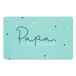 Schneidebrett Papa in Blau in blau von ppd