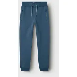 Name It NKMHONK BRU SWE PANT NOOS - Trainingshose blau 128 - Laufbekleidung mit 95% Baumwolle für hohen Tragekomfort, elastisch und pflegeleicht, ideal für aktive Kids.