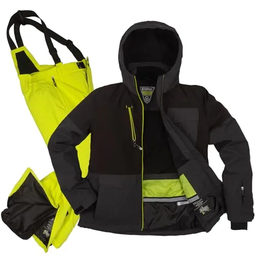 Killtec Jungen Skianzug Größe 128 - Wasserdicht und Atmungsaktiv - Funktionaler 2-teiliger Skianzug für Jungen, wind- und wasserdicht mit 10.000 mm Wassersäule. Ideal für den Wintersport, bietet hohen Tragekomfort und praktische Details wie Schneefang und abnehmbare Hosenträger.