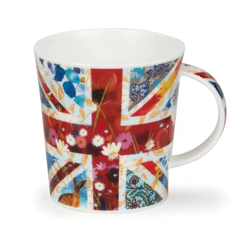 Dunoon Tasse Flying the Flag Lomond 0,32 l - Kaffeetasse aus feinem Bone China, handgefertigt in England, mit exklusivem 22-karätigem Golddesign zum 50-jährigen Jubiläum von Dunoon.