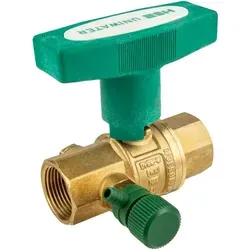 Hermann Schmidt Uniwater DVGW-Kugelhahn 1/2 Zoll IG mit Entleerung - Hochwertiger Trinkwasserkugelhahn mit vielseitigen Einsatzmöglichkeiten. Ideal für Trinkwasserkreisläufe und Heizungsanlagen. Robustes Messing-Gehäuse für lange Lebensdauer.