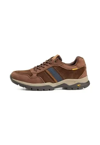Camel Active 57BTA03 Cafe/Blau EU 42 - Bequeme Low Sneaker - Halbschuhe mit hochwertigem Leder und Textil-Innenmaterial, ideal für mühelosen Streetstyle und hervorragenden Komfort.