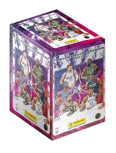PANINI NBA 24-25 Sammelkarten Box - 50 Beutelchen - Sammelkarten, entdecke die aufregendsten Rookies und Legenden der NBA mit 50 Beutelchen voller Überraschungen und einzigartiger Designs!