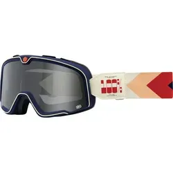 Percent Barstow Teluride Motorrad-Brille - Dunkleblau/Rot/Beige Getönt 100 - Sportbrillen mit minimalistischem Design und markanter Scheibenform für beste Sicht. Inklusive Premium Hülle und transparenter Ersatzscheibe.