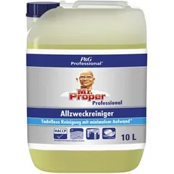 P&G Meister Proper Professional Lemon 10 L Universalreiniger - Effektiver Allzweckreiniger für alle harten, abwaschbaren Oberflächen. Hinterlässt frischen Zitronenduft und wirkt auch bei kaltem Wasser. Ideal für schnelle Reinigung ohne Nachspülen!