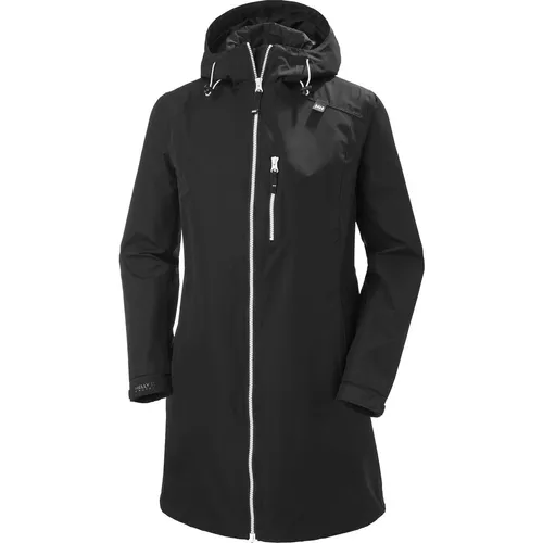 Helly Hansen Damen W Long Belfast Jacket, Schwarz, XL EU - Wasserdichter Helly Tech Regenmantel für Damen in XL, ideal für urbanen Outdoor-Einsatz und stilvollen Schutz bei jedem Wetter.
