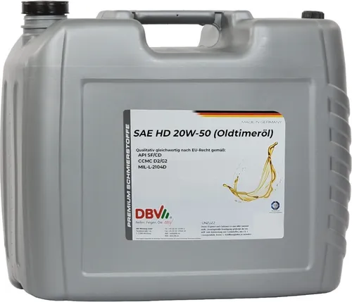 DBV Oldtimeröl SAE HD 20W/50 20-Liter-Kanister