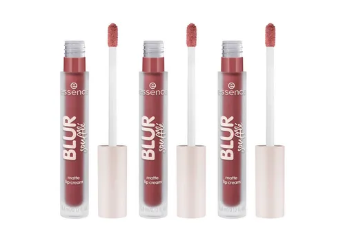 Essence Lippenstift BLUR SOUFFLÉ MATTE LIP CREAM, 3-tlg., Semi-matte Textur mit Soft-Focus für perfekte Blurred Lips