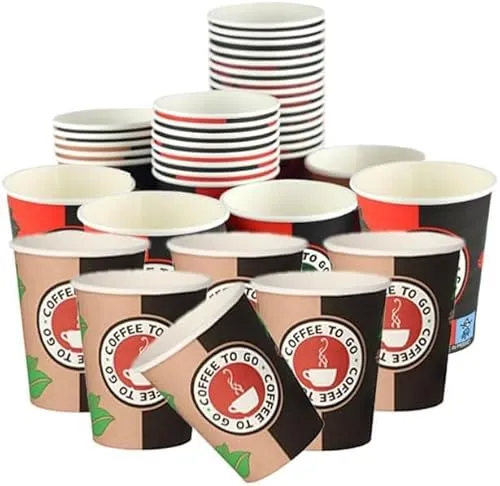 Lauroo 500 Stück Kaffeebecher Pappbecher – TO GO 200 ml von Lauroo
