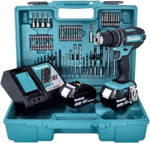 Makita DHP482RFX1 Akku-Schlagbohrschrauber 18V 3.0Ah Li-Ion inkl. 2. Akku, inkl. Ladegerät, inkl. Koffer