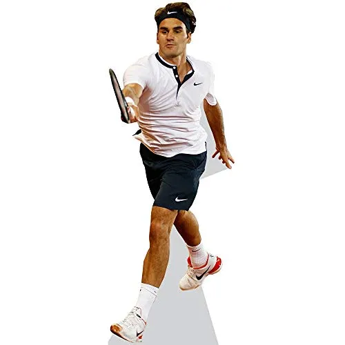 Roger Federer (Playing) Pappaufsteller lebensgross von Celebrity Cutouts