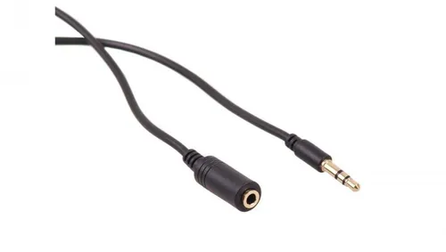 Przewód jack 3.5mm wtyk-gniazdo 2m czarny Maclean MCTV-819 MCTV-819