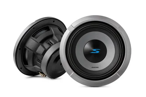 ALPINE S2-D8D4 S-Series 20 cm Subwoofer - Car-HiFi-Lautsprecher mit 4 Ohm Doppelschwingspule für kraftvollen Bass und exzellente Klangqualität im Auto.