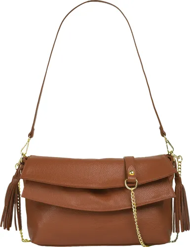 Samantha Look Umhängetasche aus echtem Leder für Damen - Elegante Umhängetasche aus 100% feinstem Rindleder, Made in Italy. Geräumig mit optimaler Innenorganisation und vielseitig tragbar dank abnehmbarem Schultergurt – ideal für jeden Anlass.