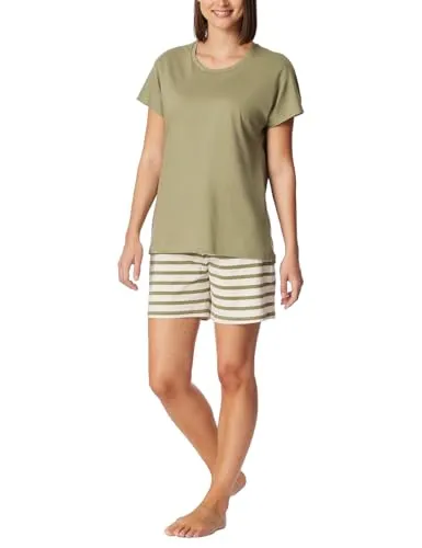 Schiesser Damen Schlafanzug kurz - Bequeme Single-Jersey Qualität - Bequemer Schlafanzug für Damen aus hochwertigem Single-Jersey. Ideal für entspannte Nächte und gemütliche Tage. Mit lässigem Design und angenehmem Tragekomfort.