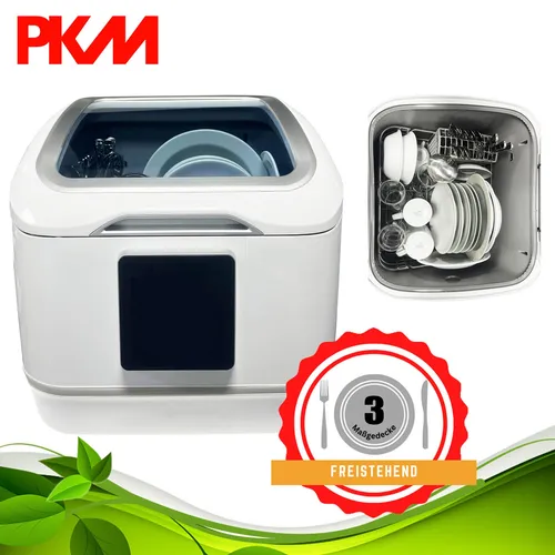 PKM Table Top Mini-Geschirrspüler GSP3-7L, weiß