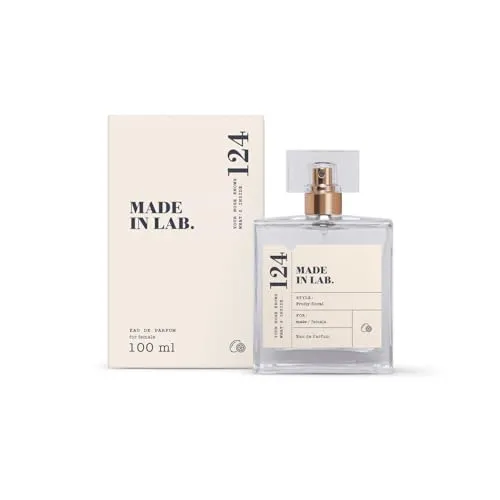 MADE IN LAB Nr.124 Parfum Damen, Elegante Eau de Parfüm für Frauen, feminin, intensiv, langanhaltender Duft | Duftnoten: Fruchtig, Blumig | 100 ml