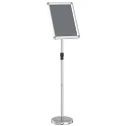 vidaXL Messestand Silber 25 x 25 x 125 cm – Höhenverstellbar - Moderner Messestand aus hochwertigem Aluminium, ideal für flexible Präsentationen. Höhenverstellbar für optimale Anpassung an verschiedene Umgebungen und Bedürfnisse. Perfekt für Messen und Events.