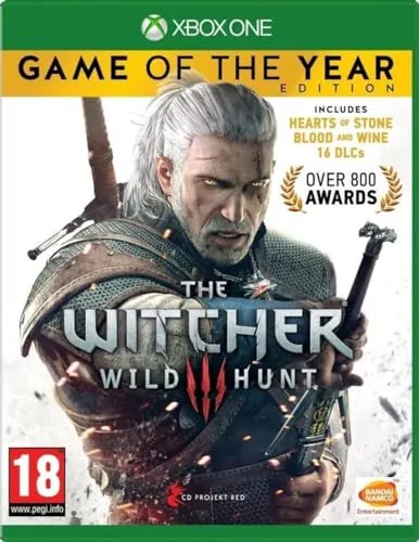 Xbox One The Witcher III: Wild Hunt - Game of the Year Edition - RPG-Spiel für Xbox One, enthält das Hauptspiel und alle Erweiterungen, bietet über 50 Stunden epische Abenteuer in einer erweiterten Spielwelt.
