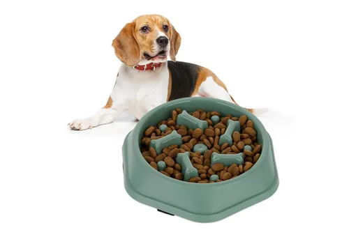 relaxdays Antischlingnapf Anti Schling Napf 500 ml, grün