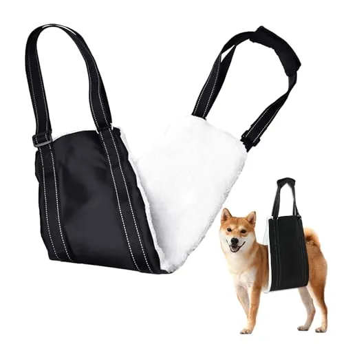 NyxSeat 1 Stück Verstellbares Hunde-Hebegeschirr, Stützgeschirr Zur Wiederherstellung Von Schwäche Im Hinterbein, Geeignet Für Die Unterstützung älterer, Verletzter Und Behinderter Hunde (Schwarz)