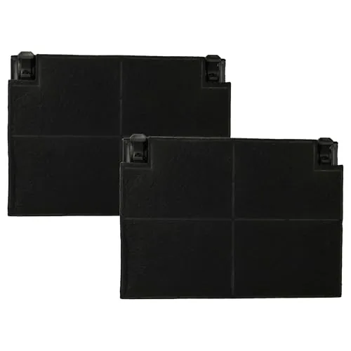 vhbw 2x Aktivkohlefilter kompatibel mit Küppersbusch MFL 1001 E, PFL 1001 E Dunstabzugshaube - 19,5 x 13,9 x 2,2 cm