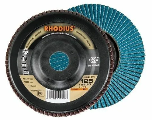 RHODIUS Lamellen Schleifscheibe LSZ P1 202531 - 115 mm - K 60