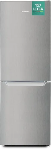 Heinrich´s Kühlgefrierkombination 157 L - Kühlschrank mit 109 L Kühlvolumen und 48 L Gefriervolumen, leise mit 39 dB, energieeffizient und ausgestattet mit LED-Beleuchtung sowie verstellbaren Füßen.