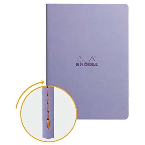 Rhodia 116459C Rhodiarama Notizbuch (ideal für Ihre Notizen, DIN A5, 14,8 x 21 cm, 32 Blatt, dot, Premium Velinpapier 85g, elfenbein) 1 Stück, iris