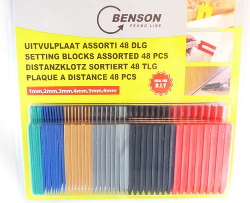 Distanzplättchen 1-6 mm48tlg.Distanzkeile Montagekeile Unterlegkeile Laminat