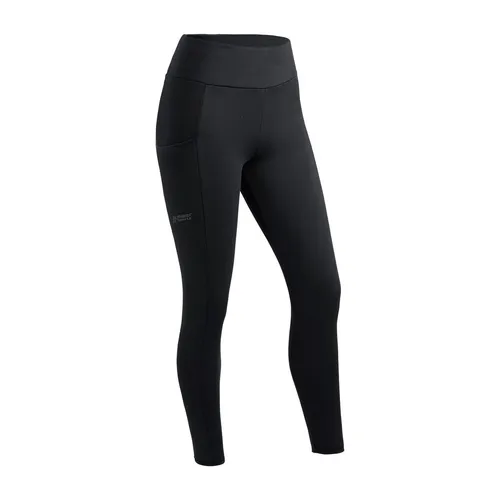 Maier Sports Women's WinterWrap Leggings Gr 42 - Regular schwarz - Trainingsbekleidung: Wintertight mit aufgerauter Innenseite in Schwarz, ideal für Wandern und Trailrunning – aus 95% recyceltem Polyester für nachhaltigen Komfort.