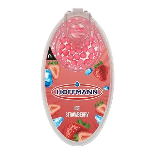 Hoffmann - Premium Aroma Kapseln Ice Strawberry| DIY Click Filter Kugeln | 100 Kugeln