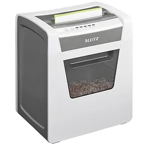 Leitz IQ Aktenvernichter P5 - Mikroschnitt für höchste Sicherheit - Aktenvernichter für den täglichen Bürogebrauch mit Mikroschnitt, 11-10 Blatt Kapazität und 23L Abfallbehälter. Ideal für sensible Daten und leisen Betrieb.