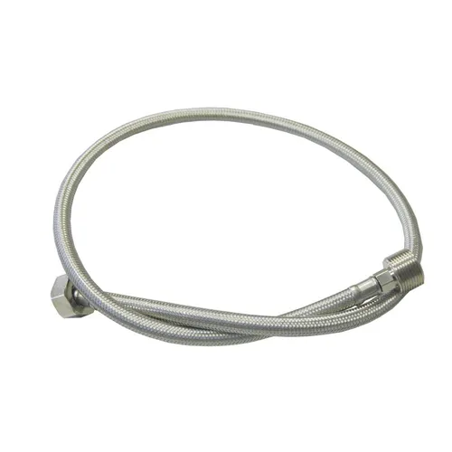 Zulaufschlauchverlängerung 1,0m 90°C Edelstahl für Waschmaschine Geschirrspüler