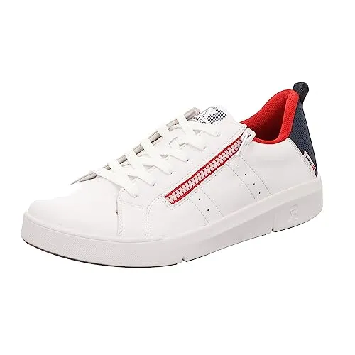 Rieker Damen 41906 Sneaker Low - Weiße Eleganz in Größe 40 EU - Damen-Sneaker aus echtem Leder, perfekt für stilvolle und komfortable Alltagslooks.