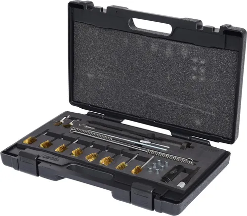 KS TOOLS Reinigungs- und Fräswerkzeugsatz 152.1370 - KFZ-Werkzeuge, 23-teiliges Set für effiziente Reinigung und präzises Fräsen im Injektorschacht, ideal für Profis und Hobbymechaniker.
